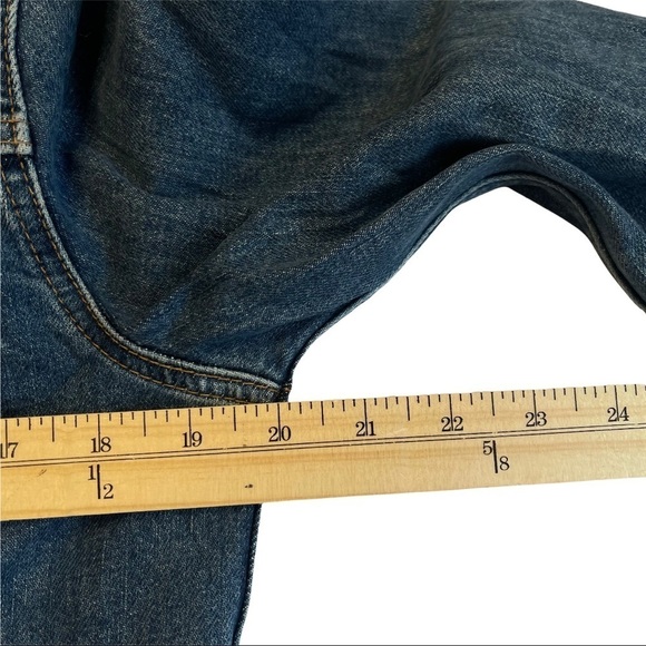 Hudson Size Medium Garrison Cropped Blue Jean Denim Distressed Ripped Jacket - Picture 6 of 13